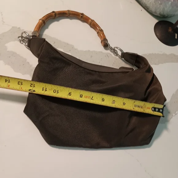 Authentic GUCCI bamboo handle one shoulder bag khaki - Picture 16 of 16
